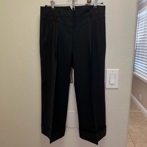 Theory, wool spandex wide leg, cropped trousers, size 2,